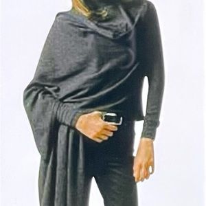 Donna Karen New York multi-way cozy/wrap cardigan/￼sweater size XS-S